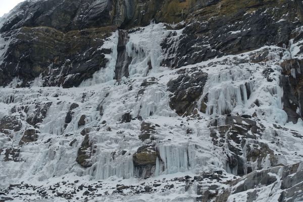 Eis- und Wasserfälle